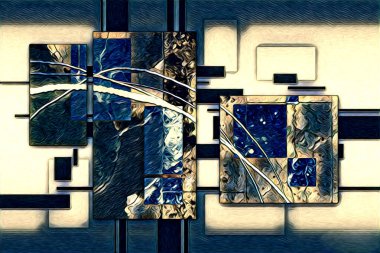 soyut renk tasarımı resim çizimi eskiz retro vintage