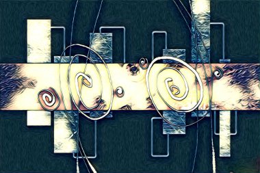 soyut renk tasarımı resim çizimi eskiz retro vintage