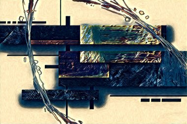 soyut renk tasarımı resim çizimi eskiz retro vintage