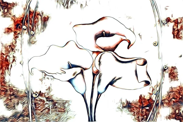 Szüreti Háttér Művészet Illusztráció Virág Festészet — Stock Fotó