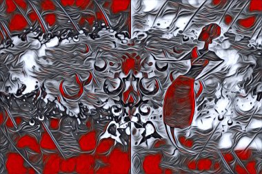 Afrikalı etnik retro vintage çizim çizimi