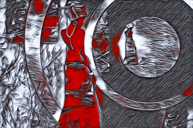 Afrikalı etnik retro vintage çizim çizimi