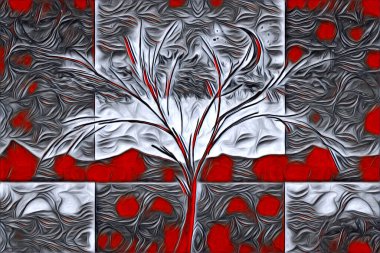 Afrikalı etnik retro vintage çizim çizimi