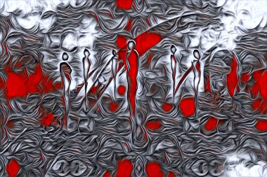 Afrikalı etnik retro vintage çizim çizimi