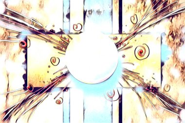 soyut renk tasarımı resim çizimi eskiz retro vintage