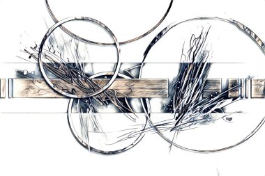 soyut renk tasarımı resim çizimi eskiz retro vintage