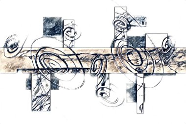 soyut renk tasarımı resim çizimi eskiz retro vintage