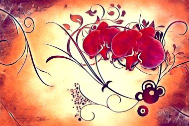 soyut renk tasarımı resim çizimi eskiz retro vintage