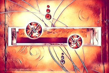 soyut renk tasarımı resim çizimi eskiz retro vintage