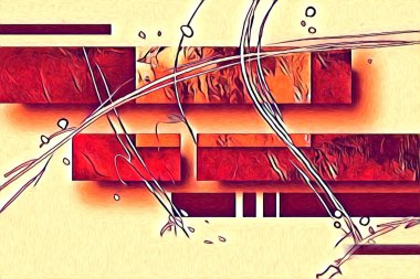 soyut renk tasarımı resim çizimi eskiz retro vintage