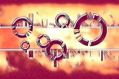 soyut renk tasarımı resim çizimi eskiz retro vintage