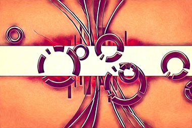 soyut renk tasarımı resim çizimi eskiz retro vintage