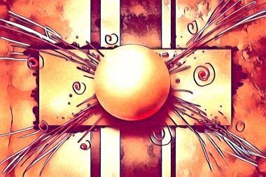 soyut renk tasarımı resim çizimi eskiz retro vintage