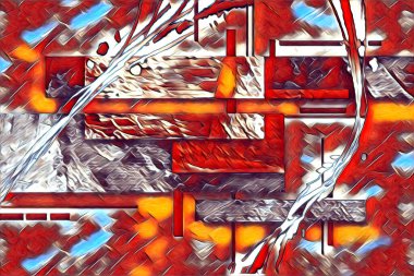 soyut renk tasarımı resim çizimi eskiz retro vintage