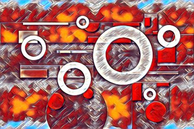 soyut renk tasarımı resim çizimi eskiz retro vintage