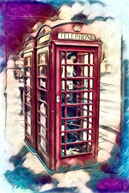 Londra sanat tasarımı çizimi çizimi eğlenceli tasarım antika retro