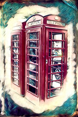 Londra sanat tasarımı çizimi çizimi eğlenceli tasarım antika retro