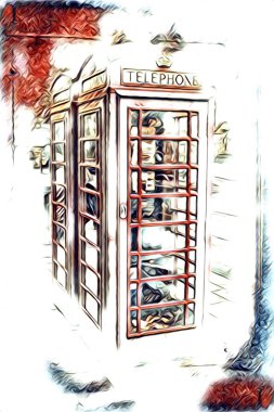 Londra sanat tasarımı çizimi çizimi eğlenceli tasarım antika retro