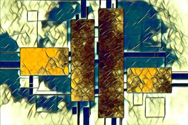 soyut renk tasarımı resim çizimi eskiz retro vintage