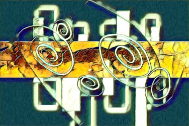 soyut renk tasarımı resim çizimi eskiz retro vintage