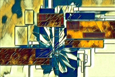 soyut renk tasarımı resim çizimi eskiz retro vintage