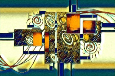 soyut renk tasarımı resim çizimi eskiz retro vintage