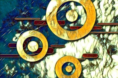 soyut renk tasarımı resim çizimi eskiz retro vintage