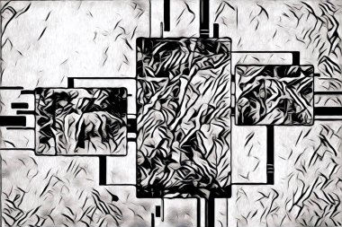 soyut renk tasarımı resim çizimi eskiz retro vintage