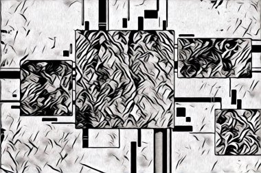 soyut renk tasarımı resim çizimi eskiz retro vintage