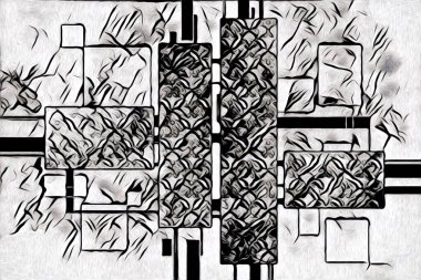 soyut renk tasarımı resim çizimi eskiz retro vintage