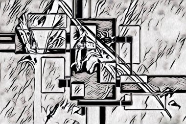 soyut renk tasarımı resim çizimi eskiz retro vintage