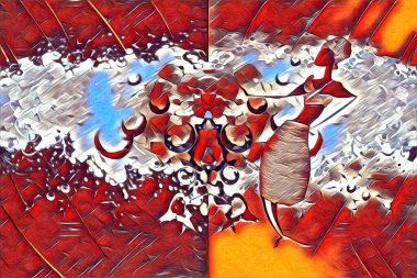 Afrikalı etnik retro vintage çizim çizimi