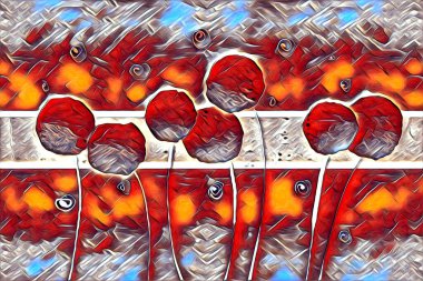 soyut renk tasarımı resim çizimi eskiz retro vintage