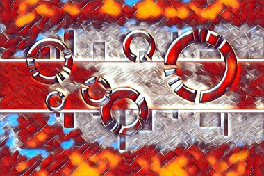 soyut renk tasarımı resim çizimi eskiz retro vintage