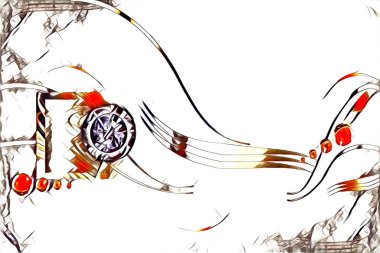 soyut renk tasarımı resim çizimi eskiz retro vintage