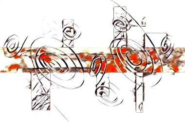 soyut renk tasarımı resim çizimi eskiz retro vintage