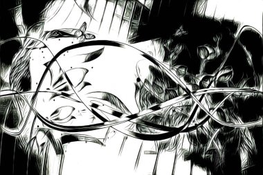 soyut renk tasarımı resim çizimi eskiz retro vintage