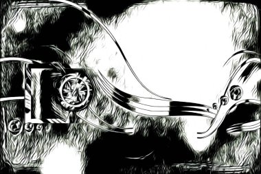 soyut renk tasarımı resim çizimi eskiz retro vintage