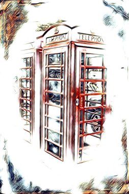 Londra sanat tasarımı çizimi çizimi eğlenceli tasarım antika retro