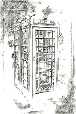 Londra sanat tasarımı çizimi çizimi eğlenceli tasarım antika retro