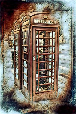 Londra sanat tasarımı çizimi çizimi eğlenceli tasarım antika retro