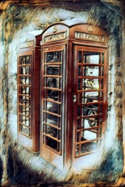 Londra sanat tasarımı çizimi çizimi eğlenceli tasarım antika retro