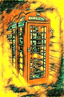 Londra sanat tasarımı çizimi çizimi eğlenceli tasarım antika retro