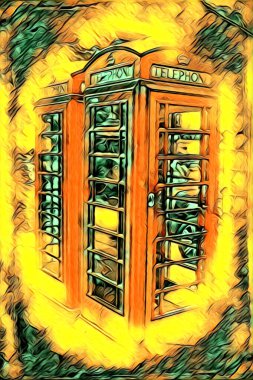 Londra sanat tasarımı çizimi çizimi eğlenceli tasarım antika retro