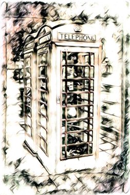 Londra sanat tasarımı çizimi çizimi eğlenceli tasarım antika retro