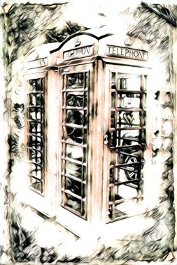 Londra sanat tasarımı çizimi çizimi eğlenceli tasarım antika retro