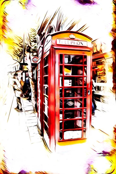 Londres Arte Desenho Esboço Ilustração Diversão Design Vintage Retro — Fotografia de Stock