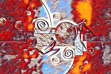 Afrikalı etnik retro vintage çizim çizimi