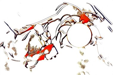 Afrikalı etnik retro vintage çizim çizimi