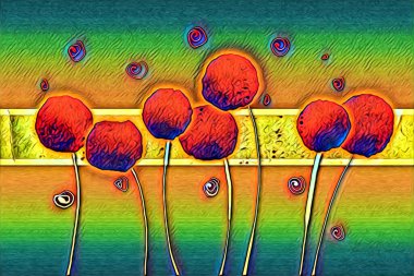 soyut renk tasarımı resim çizimi eskiz retro vintage